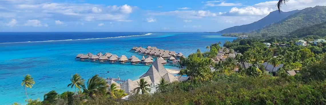Blick vom Toatea Lookout auf Moorea