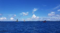 Schiffe in der Lagune des Majuro-Atolls