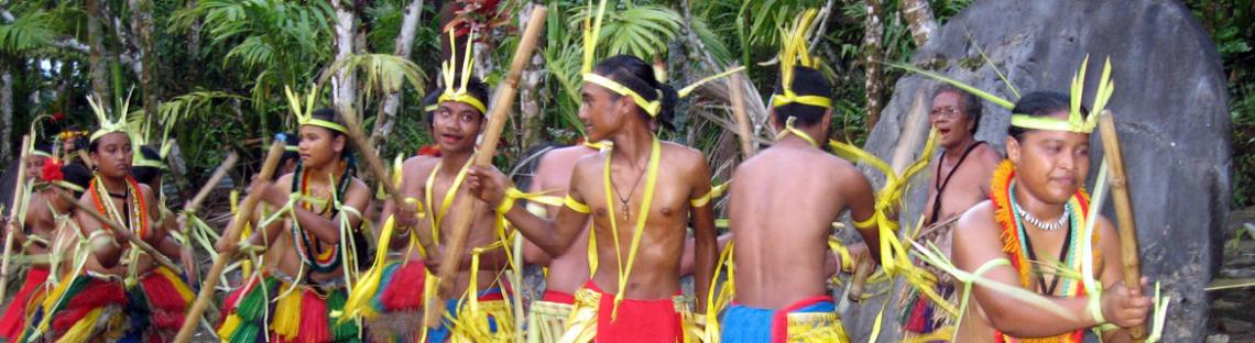 Folkloristische Tänzer auf Yap