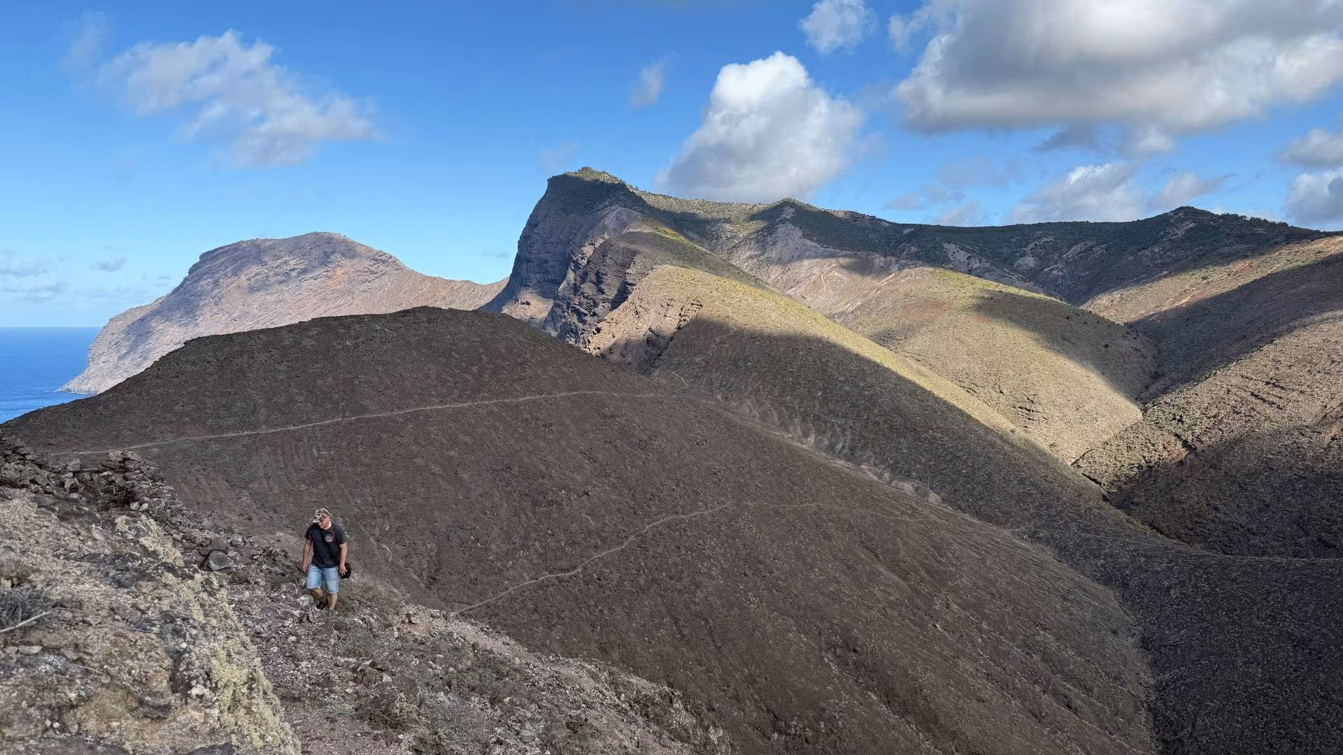 Blick zurück auf den Flagstaff Hill